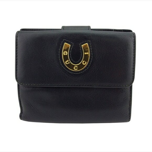 GUCCI W Hook Wallet x Leather Authentic USED - Picture 1 of 11